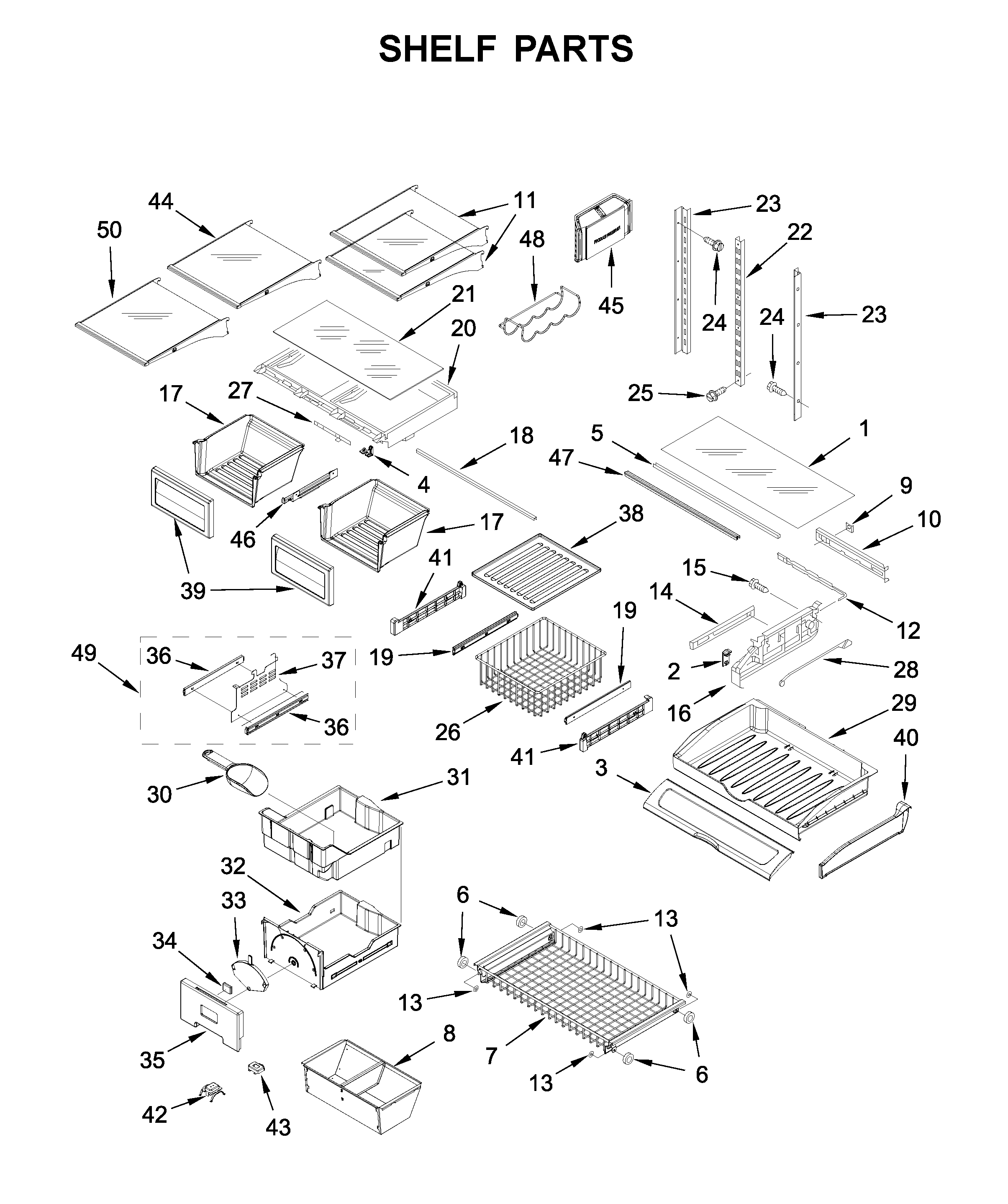 Shelf parts