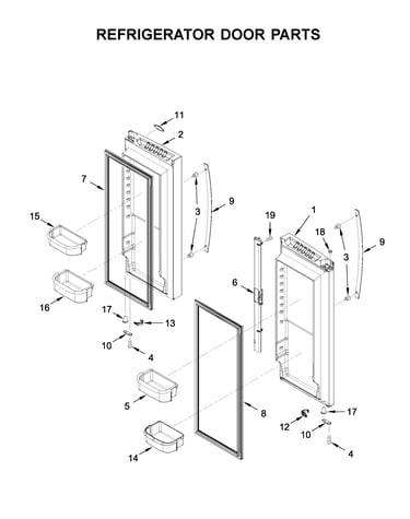 Refrigerator door parts