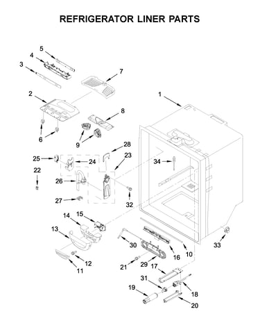 Refrigerator liner parts