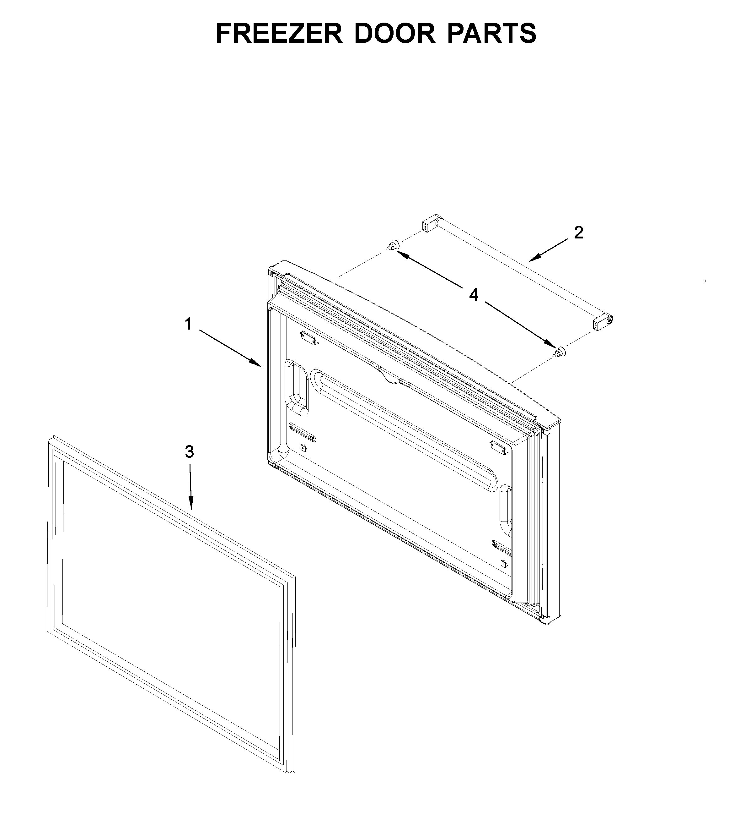 Freezer door parts