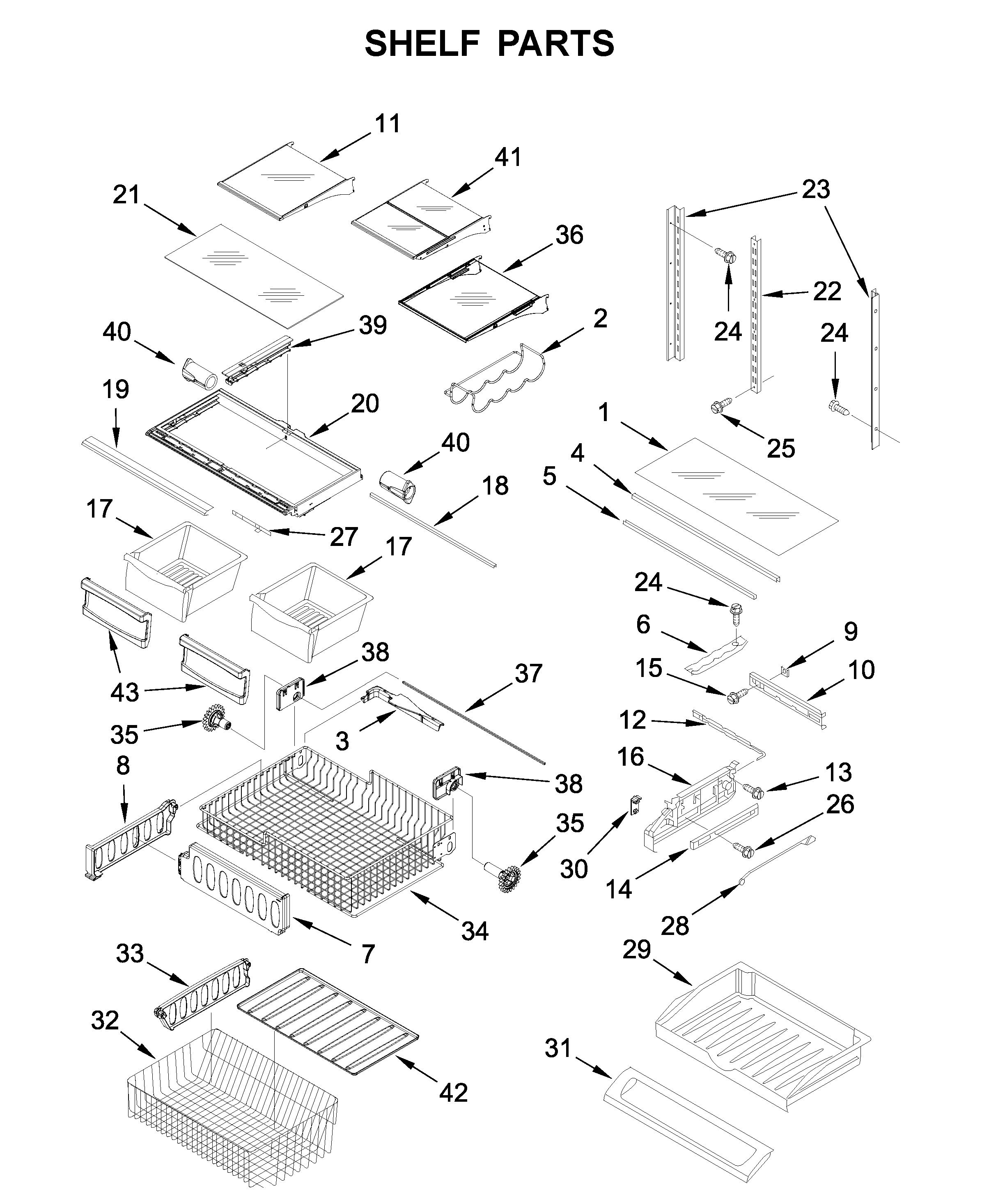 Shelf parts