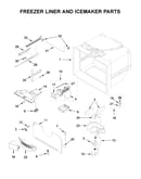 Freezer liner and icemaker parts