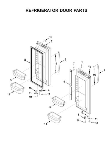 Refrigerator door parts