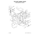 Whirlpool 7MWFW560CHW0 top and cabinet parts diagram