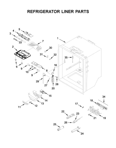Refrigerator liner parts