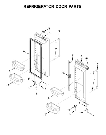 Refrigerator door parts