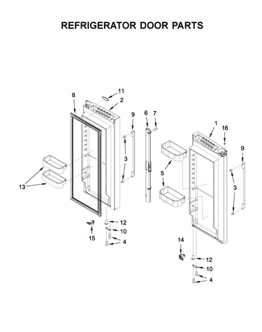 Refrigerator door parts