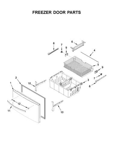 Freezer door parts