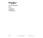 Whirlpool WRT519SZDT05 cover sheet diagram