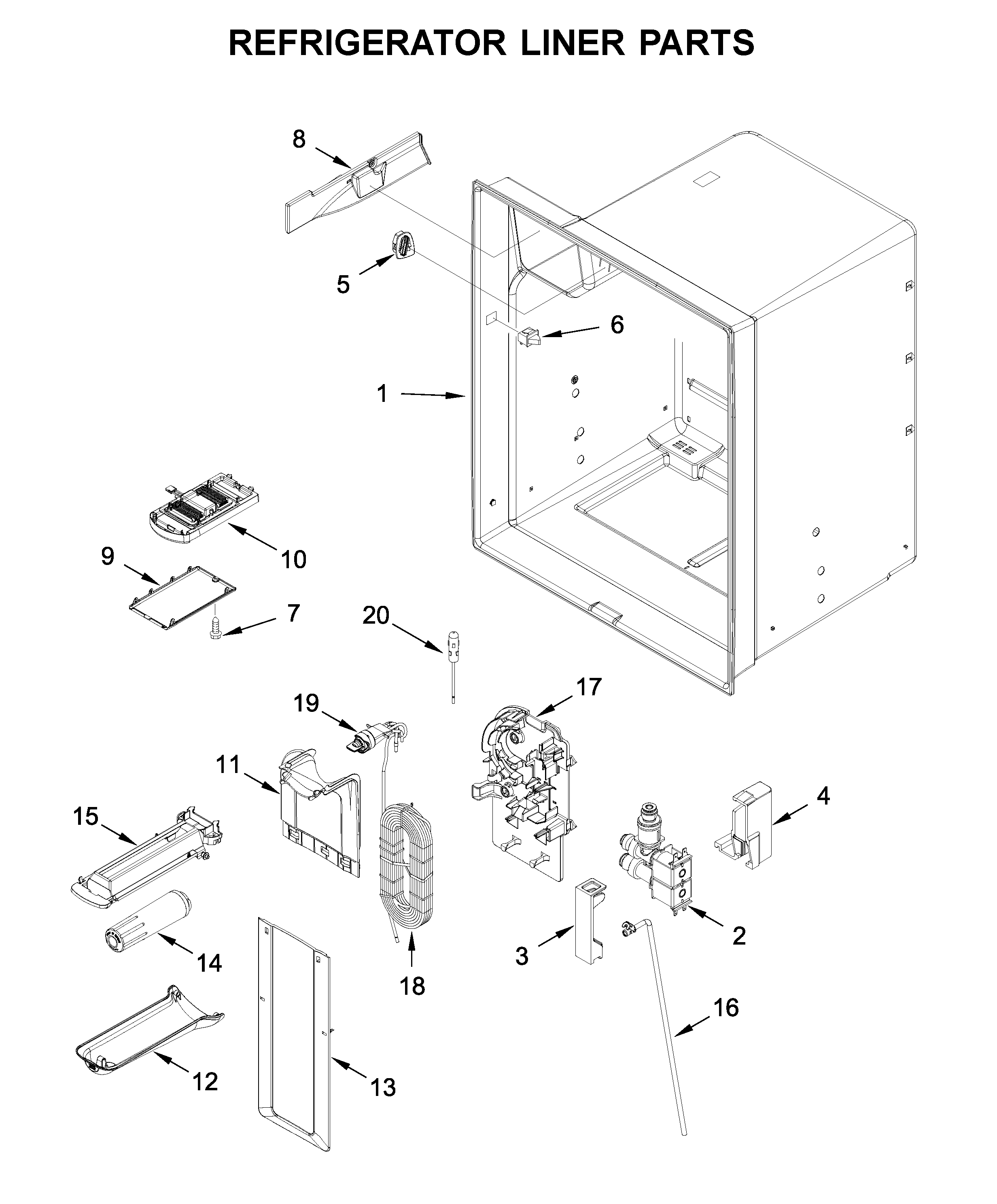 REFRIGERATOR LINER PARTS