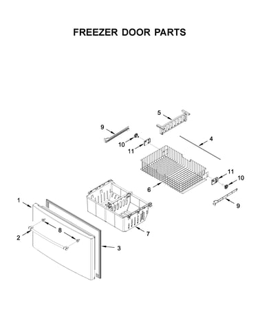 Freezer door parts