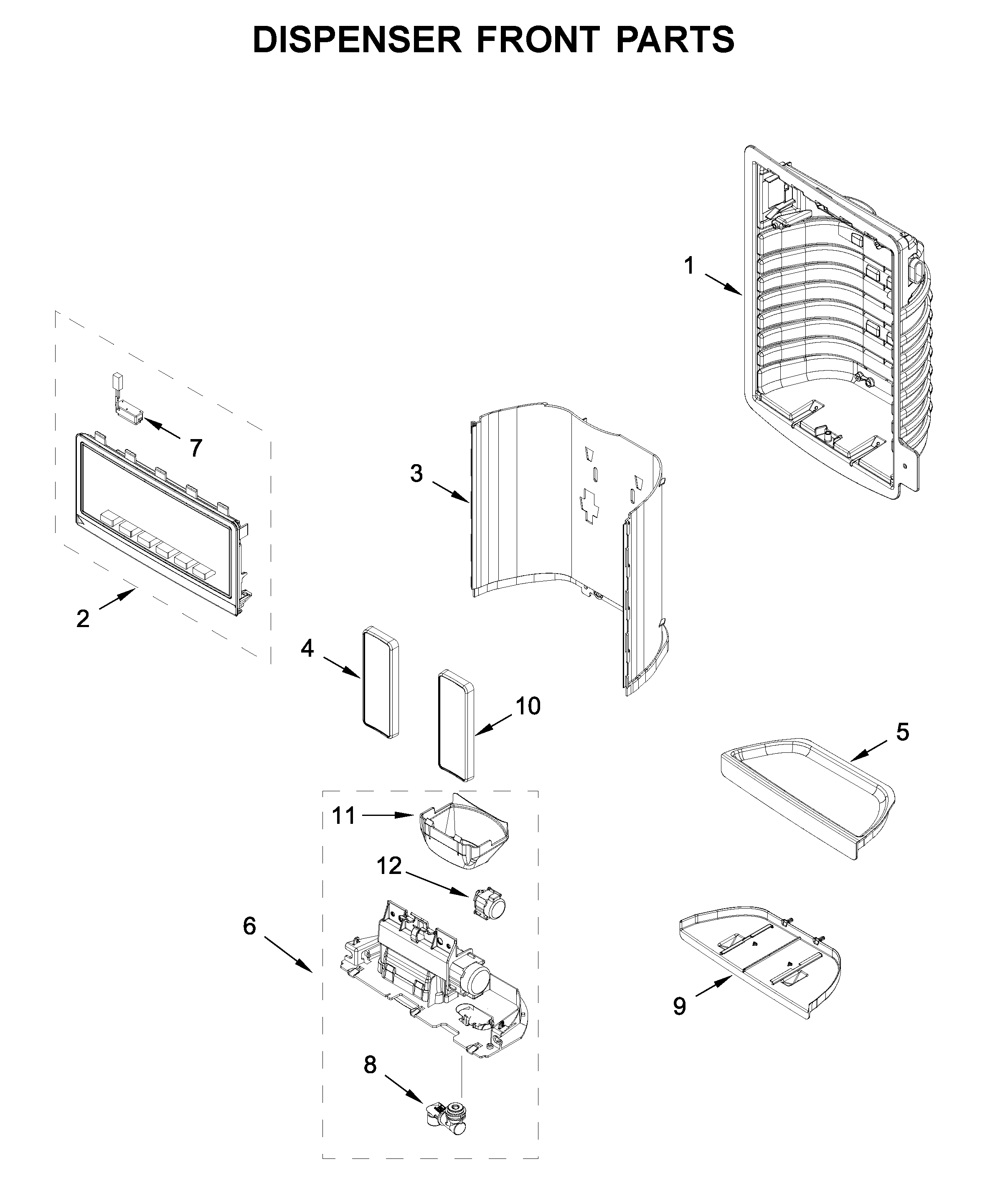 DISPENSER FRONT PARTS