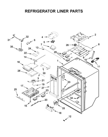 Refrigerator liner parts