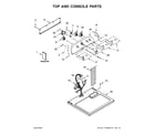 Whirlpool WED5000DW2 top and console parts diagram
