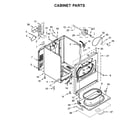 Whirlpool WED5000DW2 cabinet parts diagram