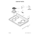 Whirlpool WFC315S0JW0 cooktop parts diagram