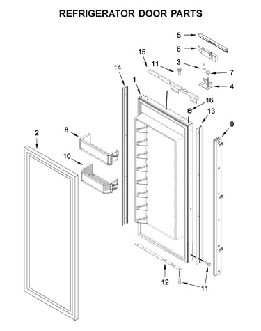 Refrigerator door parts