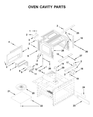 Oven cavity parts