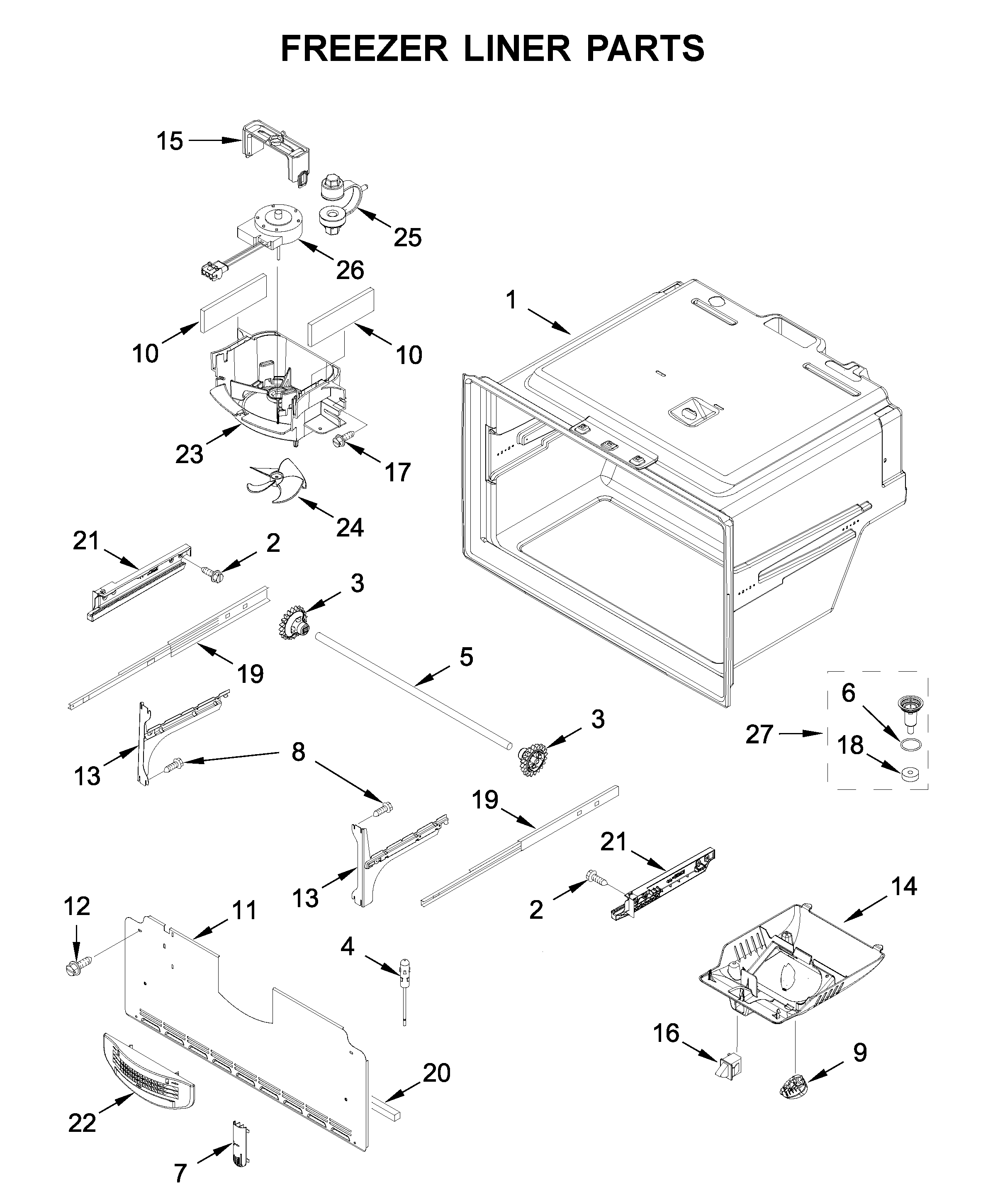 FREEZER LINER PARTS