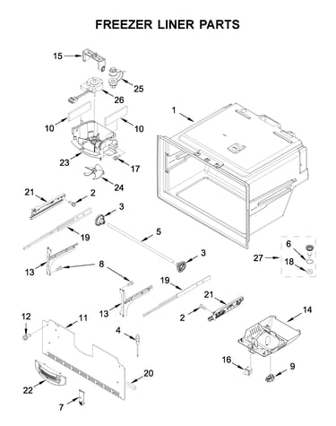 Freezer liner parts