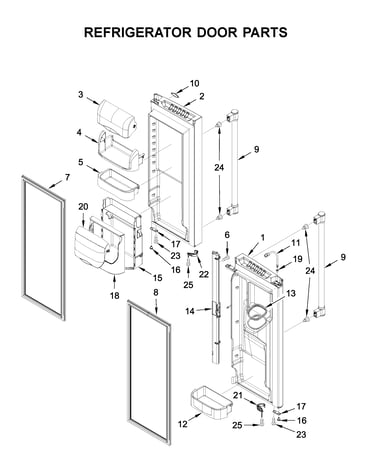 Refrigerator door parts