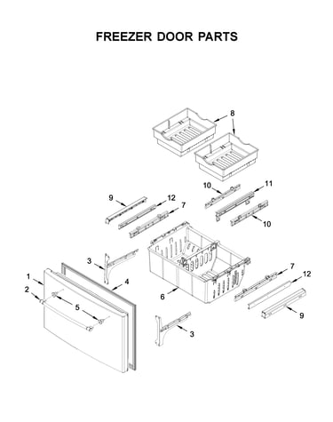 Freezer door parts
