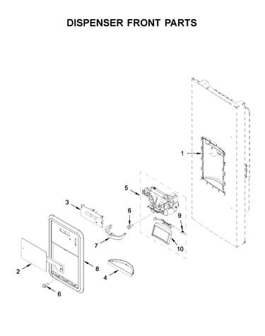 Dispenser front parts