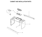 Amana AMV2307PFW4 cabinet and installation parts diagram