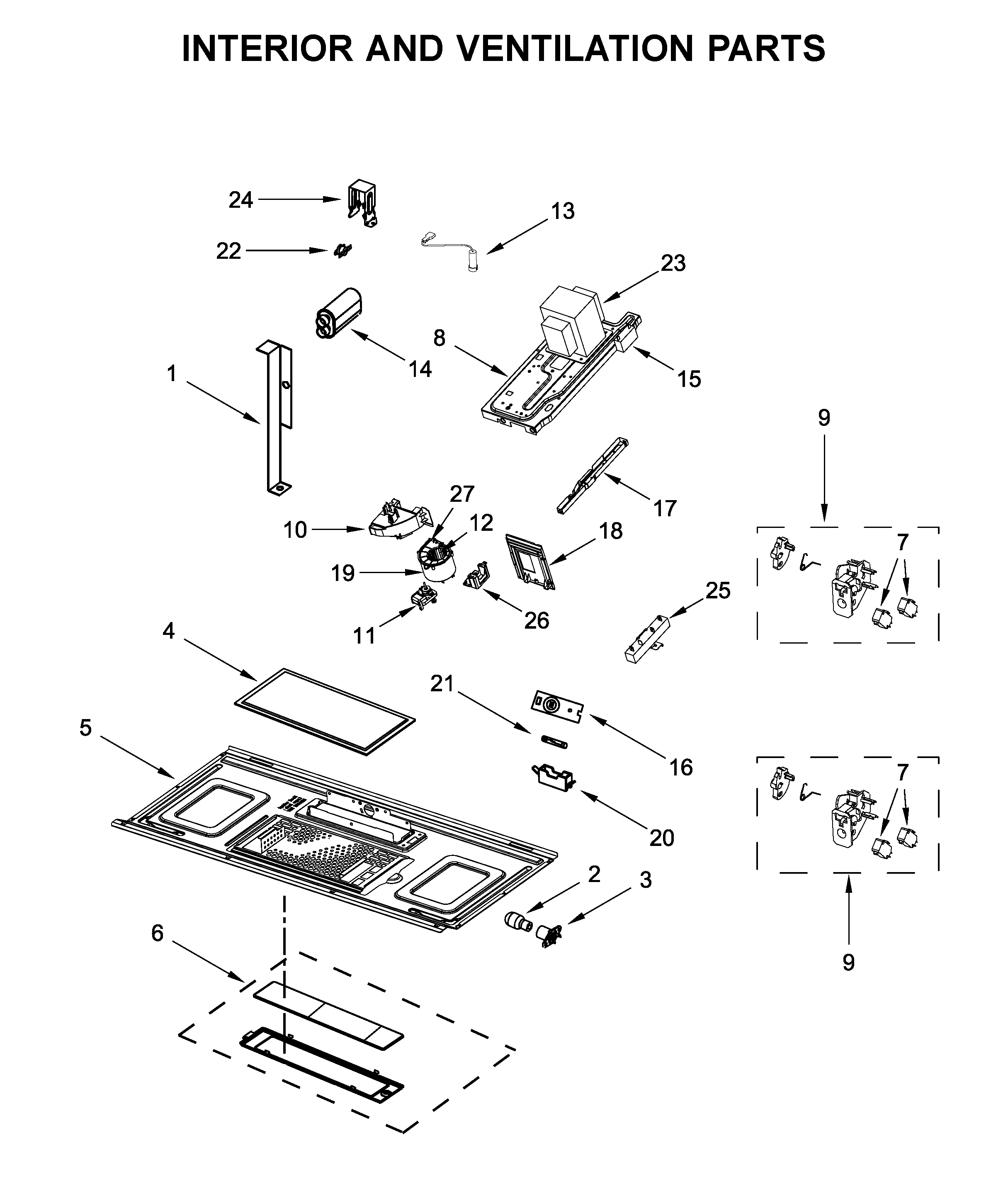 INTERIOR AND VENTILATION PARTS