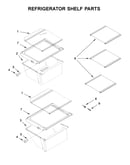 Refrigerator shelf parts