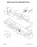 Motor and ice container parts