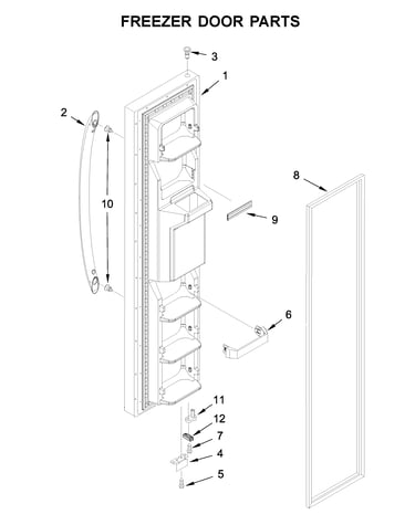 Freezer door parts