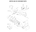 Amana ASI2575GRB04 motor and ice container parts diagram