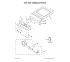 Whirlpool WGD75HEFW0 top and console parts diagram