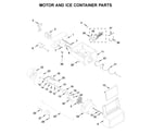 Whirlpool WRS315SDHB04 motor and ice container parts diagram