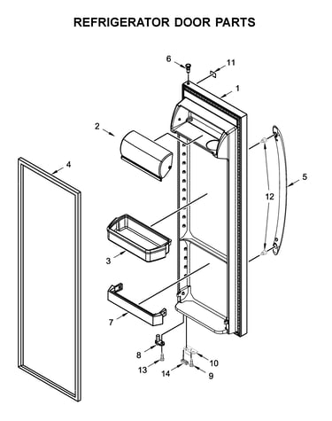 Refrigerator door parts