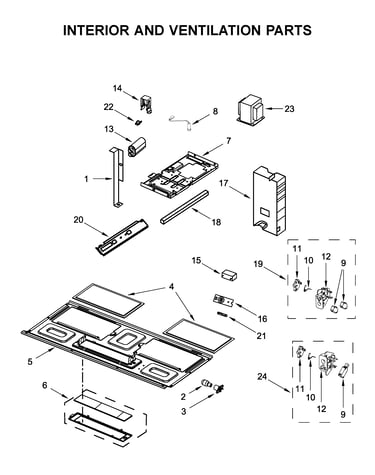 Interior and ventilation parts