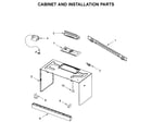 Whirlpool UMV1160CW8 cabinet and installation parts diagram