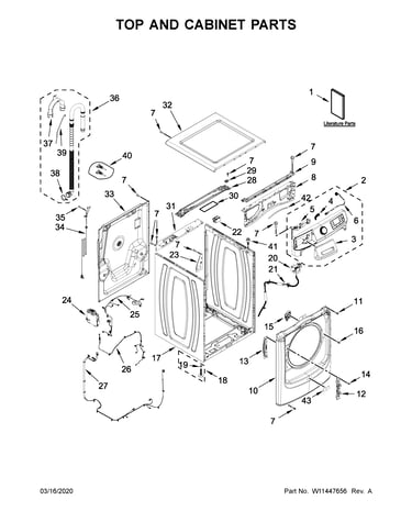 Top and cabinet parts