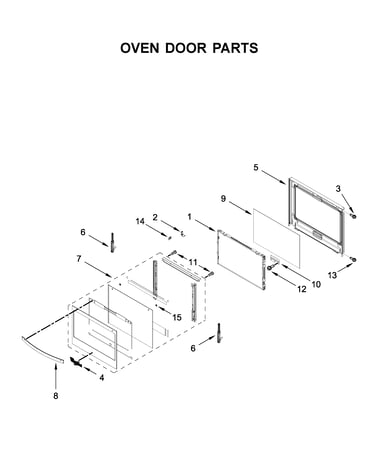 Oven door parts