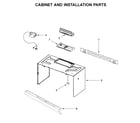 Whirlpool WMH31017HZ4 cabinet and installation parts diagram