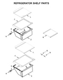 Refrigerator shelf parts