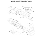 Whirlpool WRS311SDHB03 motor and ice container parts diagram