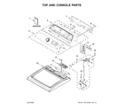 Maytag MED6230HW0 top and console parts diagram