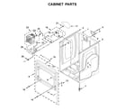 Maytag MED6230HC0 cabinet parts diagram