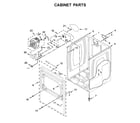 Maytag MED6230RHW0 cabinet parts diagram