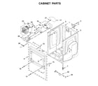 Maytag YMED6230HW0 cabinet parts diagram