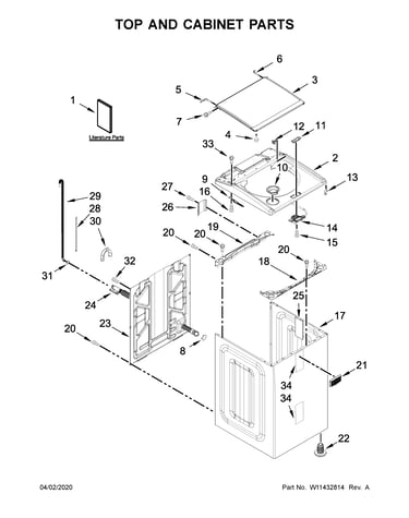 Top and cabinet parts