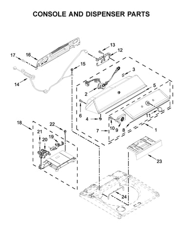 Console and dispenser parts