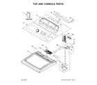 Maytag MED8230HC0 top and console parts diagram